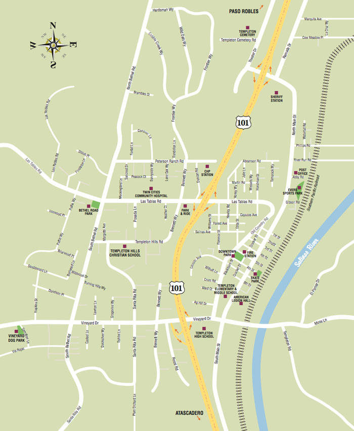 Templeton Map