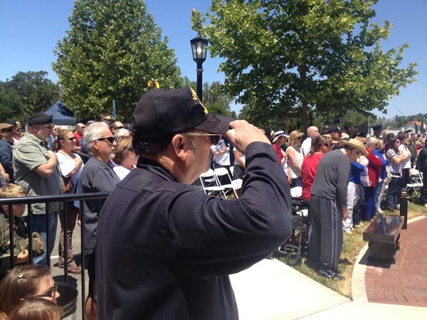 Veteran Al Fonzi in a salute.