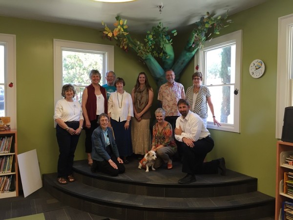 Library volunteers and staff who have made the Atascadero Library possible are at the library's one-year anniversary Saturday.  Photo by Paula McCambridge