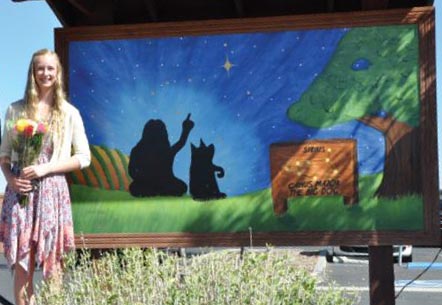 The 2014 winner of the competition was Savannah Reifers of Templeton who painted a whimsical mural of a dog and owner admiring the Sirius Canus Major (Dog Star) constellation. Previous winners include Annie Meeder, Tracy Garcia, Luke Taylor, and Emily Hurst. Courtesy photo. 