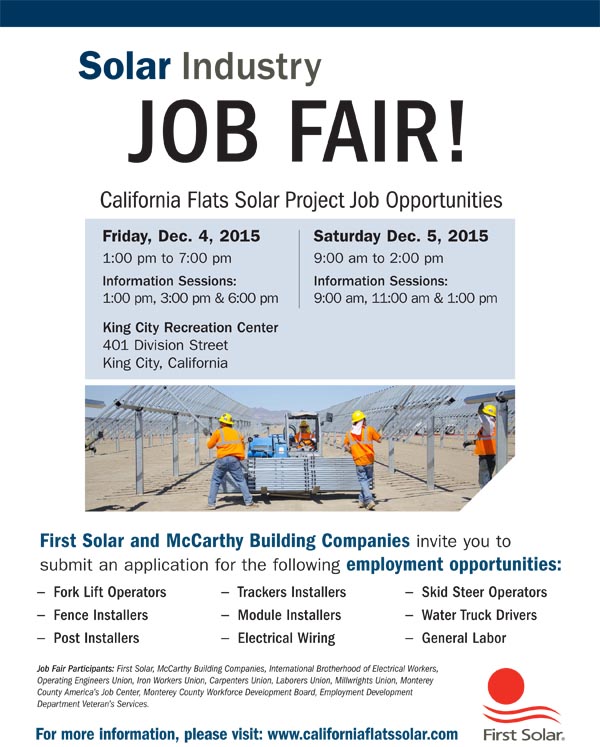 Job fair solar flier