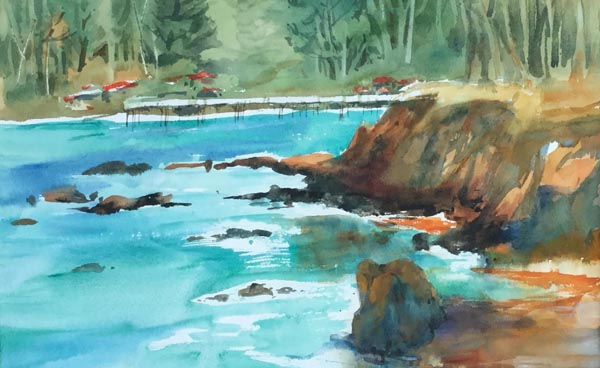 Watercolor by Kathy Miller.