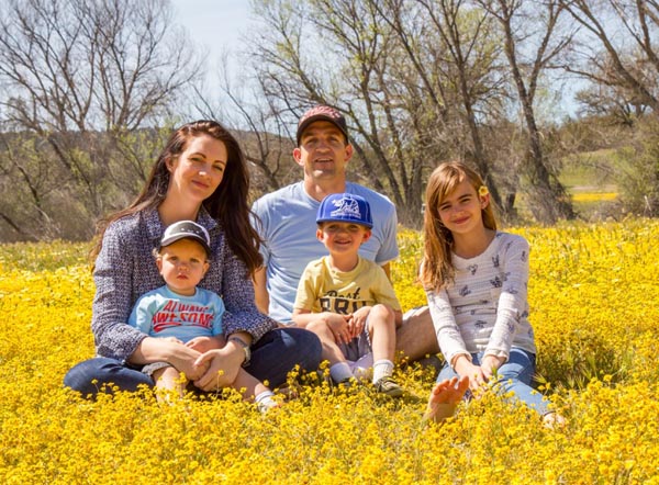 Mattson, his wife Hayley, their two boys, Mirac, 4, and Maximus, 2, and 12-year old stepdaughter Elle.