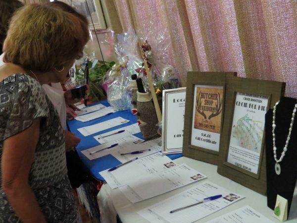 Guests were able to place bids on various items at the events silent auction