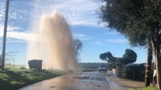 water line busts in Atascadero