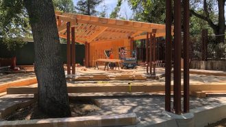 construction continues at the Atascadero Zoo, although the zoo itself is closed.