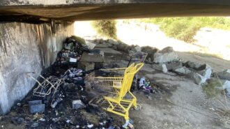 Fire breaks out under Highway 41 bridge in Atascadero