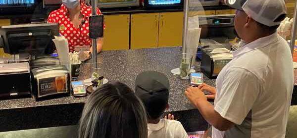 Mia Herndon in Polka Dot Dress