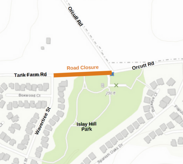 Temporary Tank Farm Road Closure