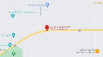 map of accident highway 46 paso robles