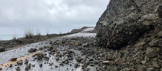damaged netting at cow cliffs
