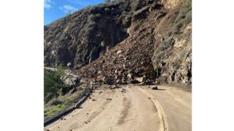 rockslide on highway 1