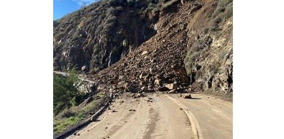 rockslide on highway 1