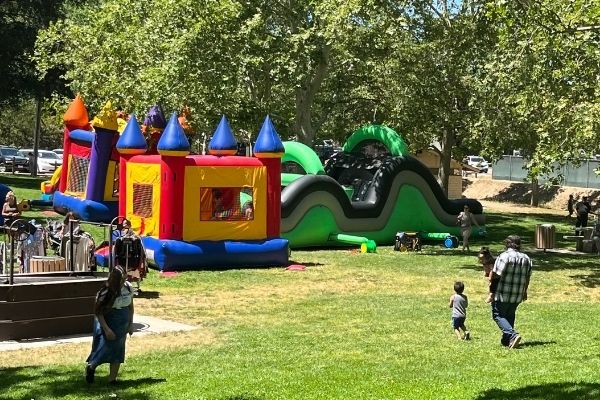 bounce houses