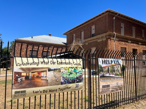 Printery sign and building