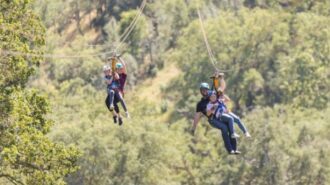 family zipping margarita adventures