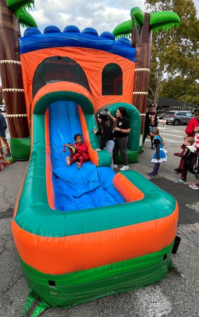 bounce house trick or treat event