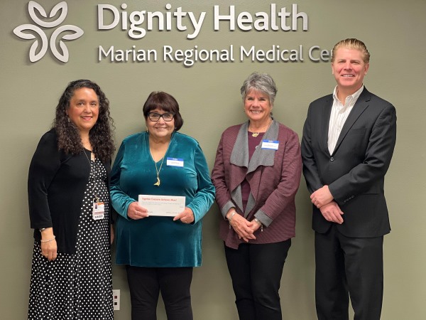 Receiving Dignity Health Award