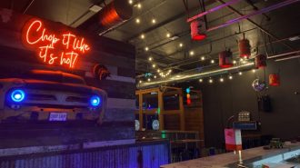 New vintage auto-themed axe throwing lounge opening in Atascadero