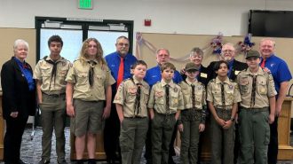 Members of Atascadero Boy Scout Troop #51 and Atascadero Elks Lodge Officers who performed the Flag Day Celebration that was held at the Atascadero Elks Lodge.