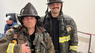 North County firefighters complete fundraiser stair climb