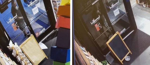Authorities investigate burned flags, signs left at downtown SLO businesses