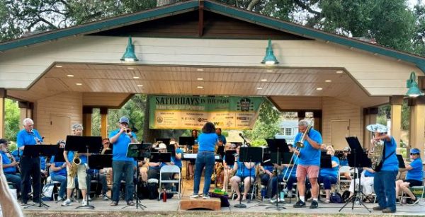 Members of the band perform Dixieland Jamboree at a recent concert.