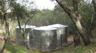 galvanized water storage tank