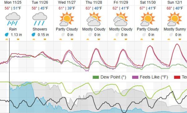 Rain expected to drench Central Coast early this week