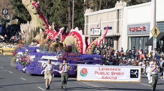 Cal Poly float receives Leishman Public Spirit Award at 2025 Rose Parade