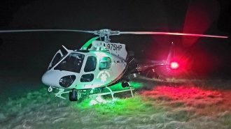 Helicopter crew rescues lost family on Hi Mountain Road