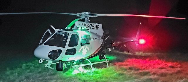 Helicopter crew rescues lost family on Hi Mountain Road