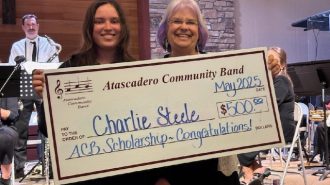 Charlie Steele, a graduating senior, plans to attend Cuesta College in the fall with the goal of becoming a music teacher.