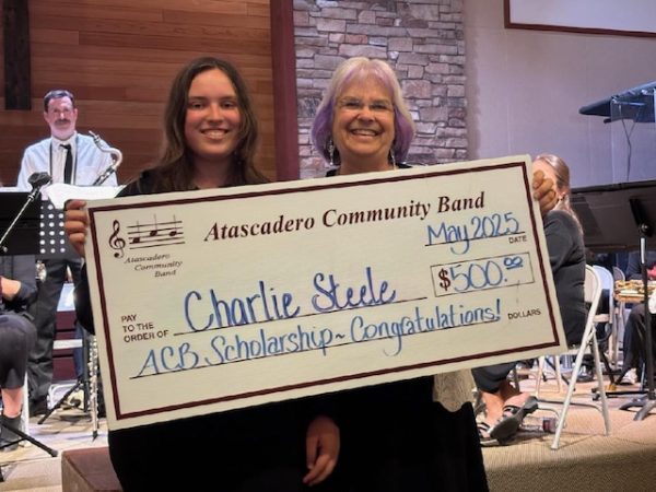 Charlie Steele, a graduating senior, plans to attend Cuesta College in the fall with the goal of becoming a music teacher.