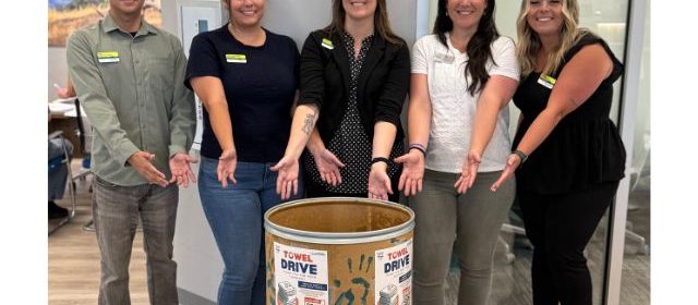 Credit union partners with local homeless shelter for towel drive