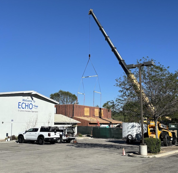 First modular buildings arrive for ECHO’s new family resource center