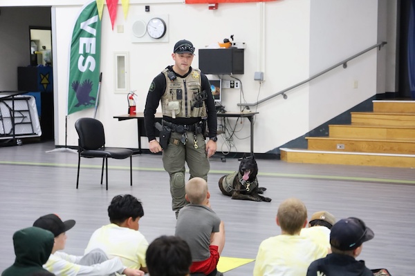 Campers learn about K9 teams in Templeton
