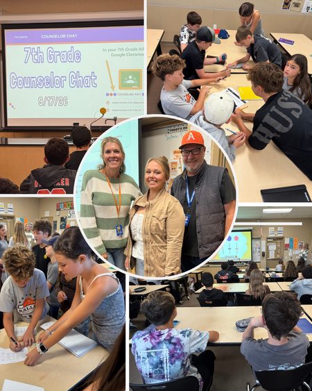 Seventh-grade students at Atascadero Middle School take part in a Counselor Chat on friendship and belonging