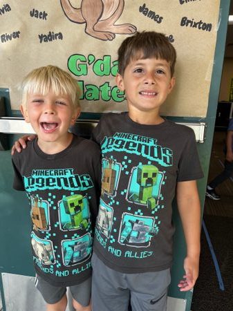 San Benito Elementary students dress as twins for Twin Day