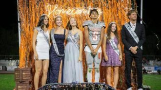 Members of the Atascadero High School homecoming court