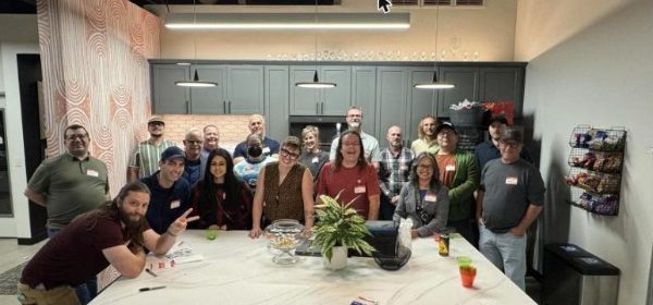 Attendees pose for a group photo at a previous Central Coast Tech Networking Mixer