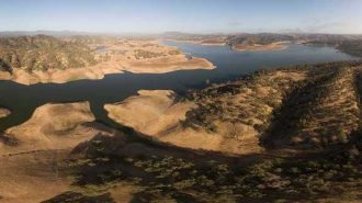 Aerial view of Lake Nacimiento